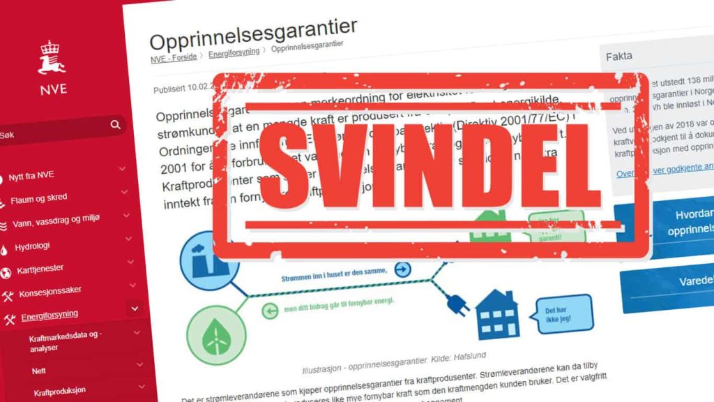 Elektrifisering ikke forenelig med opprinnelsesgarantier